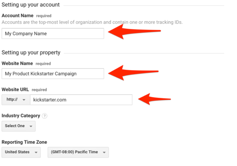 google analytics kickstarter